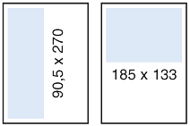 1/2 TS - 90,5 x 270 nebo 185 x 133
