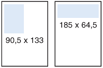 1/4 TS - 90,5 x 133 nebo 185 x 64,5